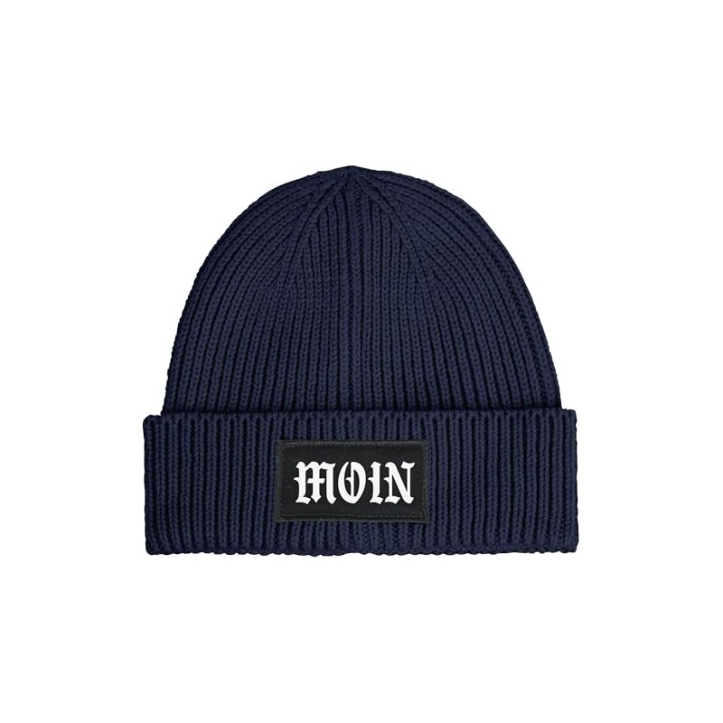 Neverless® Men's Beanie Print Moin Winter Hat with Patch Print