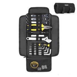 Rhinowalk Motorcycle Saddle Bag Motorcycle Tool Organizer Bag Roll Up Tool Pouch Motor Handlebar Bag Motor Accessory