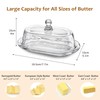 7 inch Glass Butter Dish with Lid, Clear Covered Butter