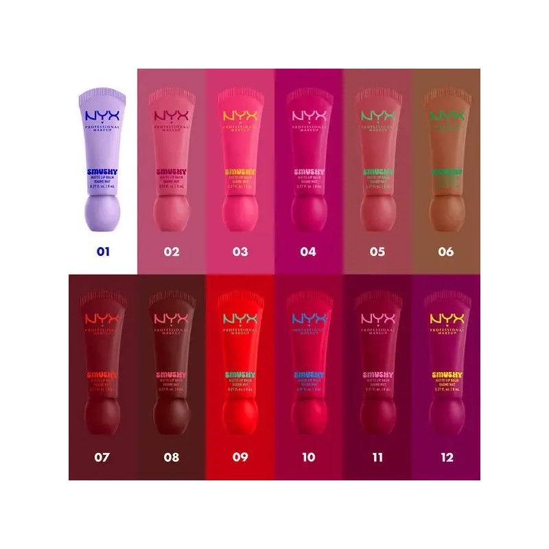 NYX PMU Smushy Matte Lip Balm, Bálsamo labial efecto matte