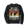 Best Cow Dad Men - Vintage Cattle Belted Galloway Sweatshirt