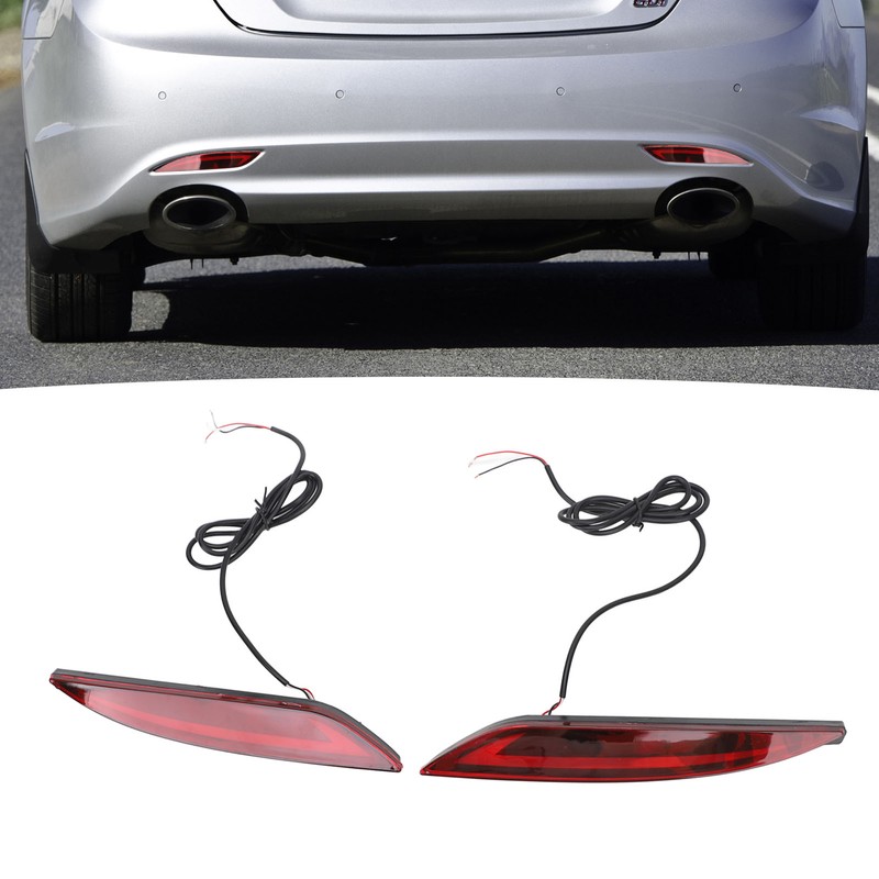 2Pcs LED Rear Bumper Reflector Light Waterproof Super Bright Long