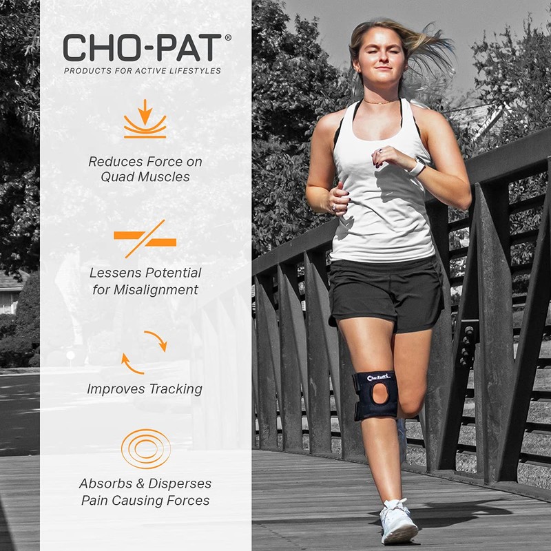 Cho-Pat schwarz rechts Patella-Kniescheibe Stabilisator
