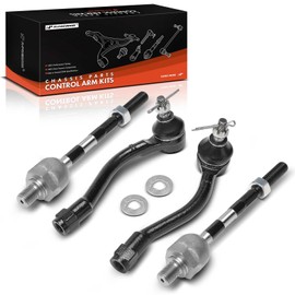 A-Premium Set of 4, Front Inner Outer Tie Rod End Kit, Compatible with Hyundai Accent 2006-2011