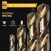 ROGAPER 13Pcs Cobalt Drill Bit Set, M35 HSS Jobber Length