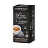Nespresso compatible capsules Italian Coffee Espresso pods (Ristretto, 100 Aluminium