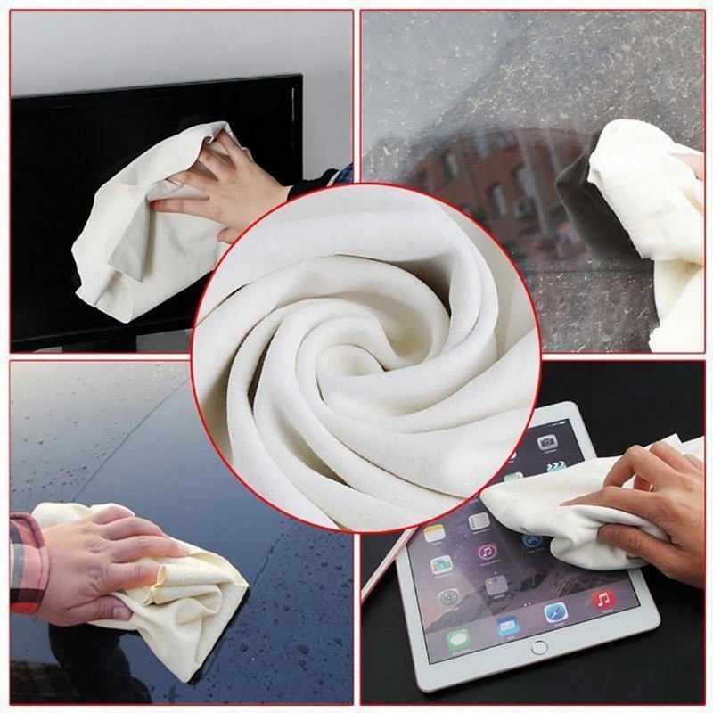VOSO Natural Chamois Leather Car Cleaning Cloth Washing Suede Absorbent