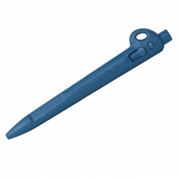 Metal Detectable Retractable Pens - All Blue Pen, Standard Blue