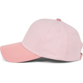 styleBREAKER 04023095 Unisex Baseball Cap Two-Tone Pastel or Strong 6 Panel Cap Multicoloured Baseball Cap Buckle Adjustable, Rose Salmon Pink