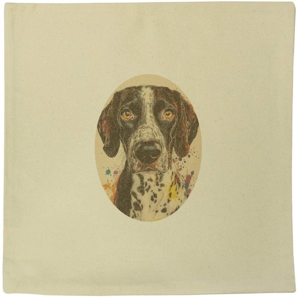 Azeeda 40cm x 40cm 'German Shorthaired Pointer Portrait' Canvas Cushion