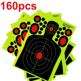 Unbranded 23-160pcs Shooting Targets Reactive Splatter Range Paper Target Gun Shoot Rifle - 160pcs