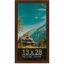 wallsthatspeak 13x28 Mocha Walnut Picture Frame for Puzzles Posters Photos or Artwork