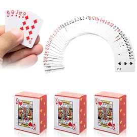 3 Pack Small Deck of Cards, Fun & Portable Smal Playing Cards for Travel, Camping, Parties, Cute & Durable 1.18 x 1.57 Inch Deck, Perfect for Game Nights with Friends & Family