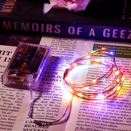 Ariceleo Upgraded LED Fairy Lights, 4 Pack 16ft Multi Color with Timer & Synchronized Twinkle Mode, Battery Operated String Lights, Separately Boxed, 50 LED, Idea for Christmas Bedroom Party Wedding