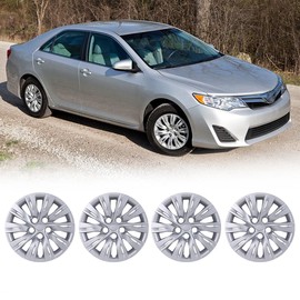 AUTOWIKI Silver Hubcaps Wheel Covers Fits for Toyota Camry 2012-2014 16” – Four (4) Pieces Sturdy OEM Replacement Hubcap for 12-14 Camry Hybrid