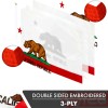 G128 California CA State Flag 2x3FT 5-Pack Double-sided Embroidered Polyester