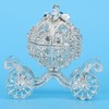 Rhinestone Decorated Pumpkin Carriage Jewelry Box Metal Crafts Gift Tabletop