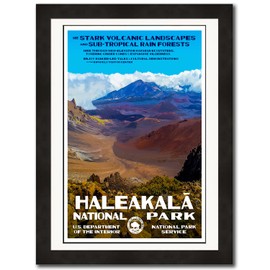 National Park Posters Haleakala National Park, Add Some Retro Flair To Your Home - Original Vintage National Park Decor Design by Robert B. Decker - 100% Recycled Material - Unframed - 13" x 19"