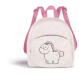 Nici 43262 Backpack Unicorn-Baby Theofina, 24 x 26 x 10 cm, White/Pink