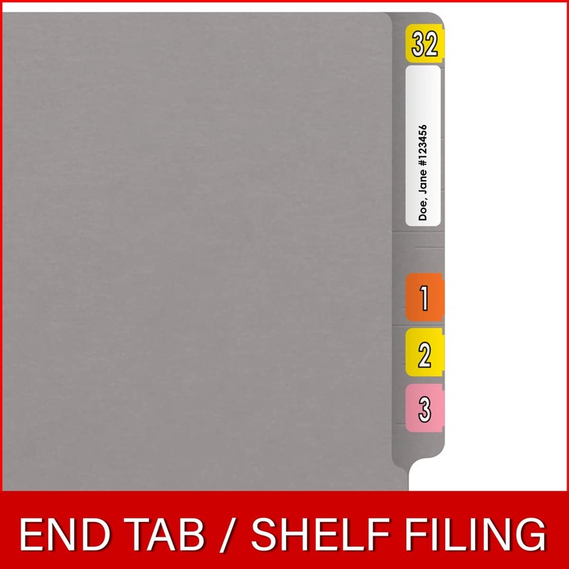 14 pt Color Folders, Full Cut 2-Ply End Tab, Letter