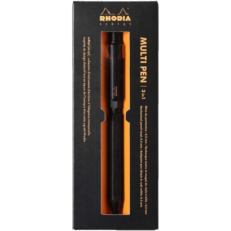 Rodia Multi-functional Pen, Script Multi Pen, Black, Ballpoint Pen, Oil-based,