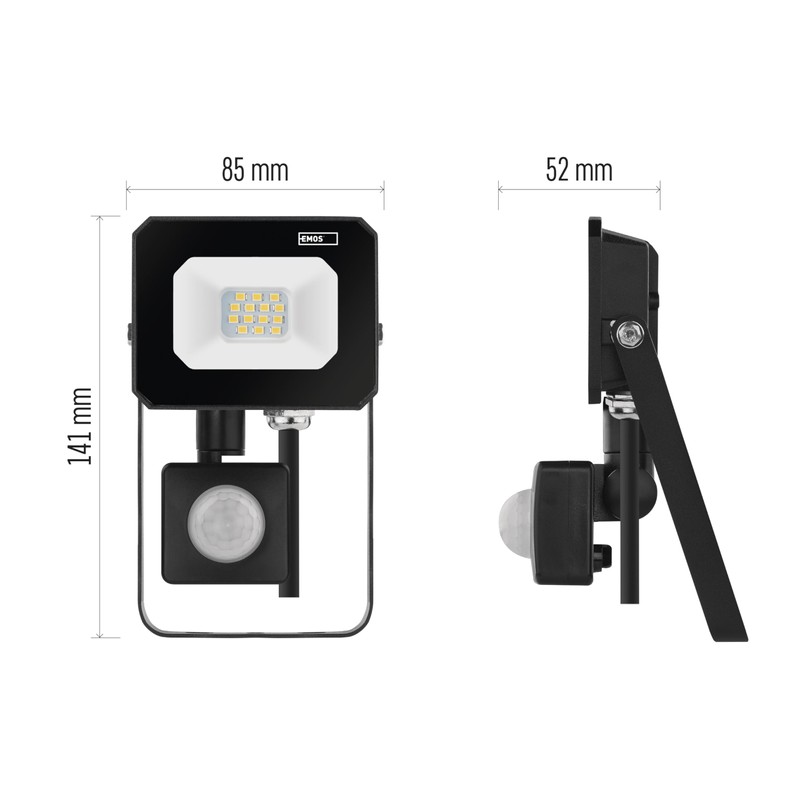 EMOS SIMPO LED Spotlight 10 W with Motion Sensor Waterproof