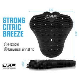 LVAP Urinal Screen Deodorizer (12-Pack) - Anti-Splash Urinal Cakes, Toilet Deodorizer, Urinal Screens for Commercial Restrooms, 5,000 Flushes, Citrus Scent