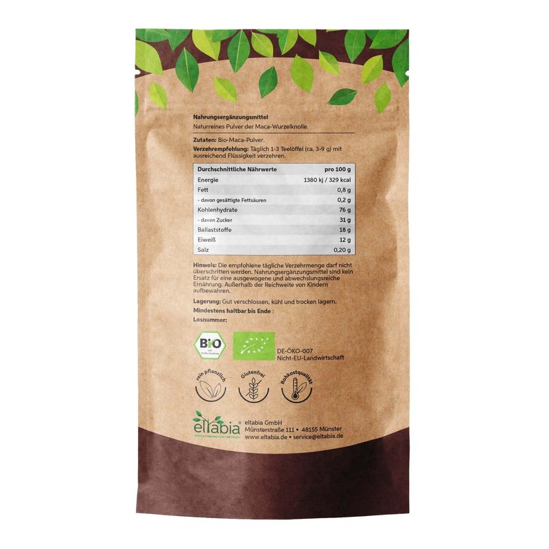 Organic Maca Powder 500 g | Premium Maca Powder from