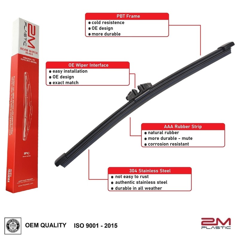 2M PLASTIC Rear Wiper Blade Factory OEM Style Replacement For