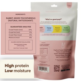 Pupford Freeze Dried Training Treats for Dogs & Puppies, 475+ Two Ingredient Bites (Rabbit, 4 oz)