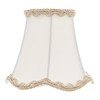 Baluue Cream Scalloped Gallery Medium Bell Lamp Shade, 5.3" Fabric