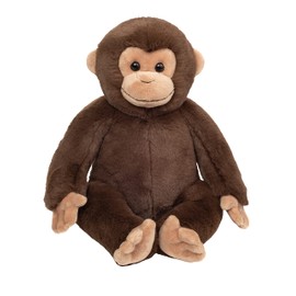 Teddy Hermann 92949 Monkey Sitting 35 cm, Green Friends Cuddly Toy, Sustainable Plush Toy Made from Recycled Materials