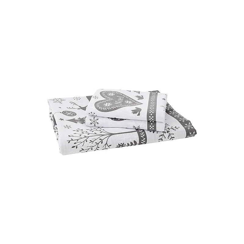Noel Quilt Duvet Cover and 2 Pillowcase Bedding Bed Set
