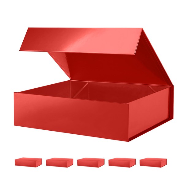 PACKHOME 6 Valentine's Day Gift Boxes 13x9.7x3.4 Inches, Large Gift