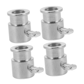 Hohopeti 4pcs Fork Limit Cover Grill Spit Rod Stop Spit Stoppers Barbecue Tools Barbecue Accessories Rotisserie Supply Spit Balance Rod Silver Iron Plated with Chromium