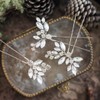 Unicra - Alfileres para el pelo de novia de cristal