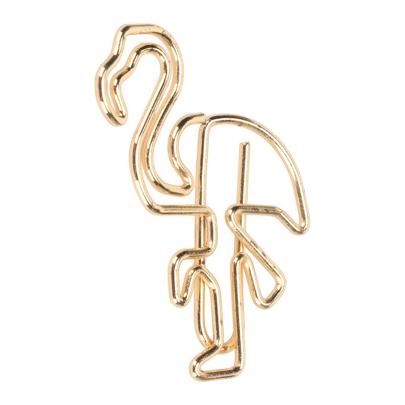 100pcs Flamingo Paper Clip Cute Animal Shape File Note Page