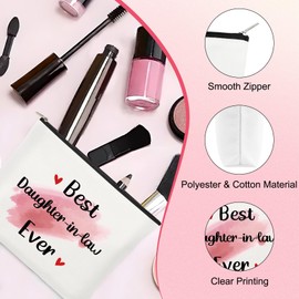 iMEYDNGF Makeup Bag Gift for Daughter-in-Law Women's Birthday Mother's Day Gifts Daughter in Law Gift Idea for Christmas New Year Portable Cosmetic Bag Makeup Pouch Travel Toiletry Bag Organizer