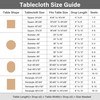 NEWISHER Rustic Farmhouse Embroidered Square Tablecloth Jacquard Striped Table Cloth