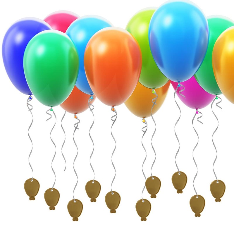 SOL SOL 24pk Helium Balloon Weights - Gold Plastic Party