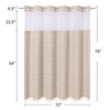 No Hooks Required Farmhouse Shower Curtain with Snap-in Liner -