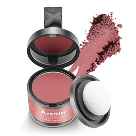 Acomler Instantly Root Touch Up Hairline Shadow Powder for Thinning Hair, Gray Hairline Cover for Women and Men with Eyebrows, Beard Line, Bald Spots (Red Brown)