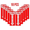 Fire Extinguisher Stickers, 4.25" x 11", 10 Pack, Durable, Self-Adhesive