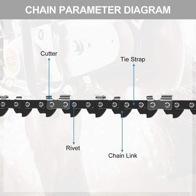 Mini Chainsaw Replacement Chain, 1/4 Inch Pitch 1 mm 28