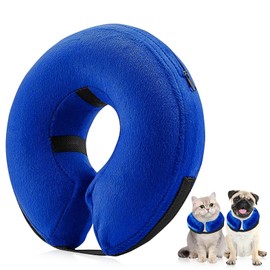 Dog Cone Collar,Protective Inflatable Collar for Dog&Cat,Pet Recovery Collar Blow up,Cat Cone Collar Alternative After Surgery for Small Medium Large Dog (Blue, Medium(Neck Size :10"-13"))