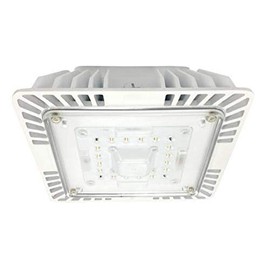 Morris Products LED Recessed Ultrathin Canopy Light – for Walkways, Canopies, Safety, Security Lighting – Corrosion Resistant, Polycarbonate Lens – 5000K, White Housing, 40 Watts