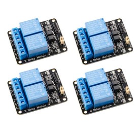 Set of 4 Dollatek 5 V 2 Channel 5 V Relay Module with Optocoupler Low Level Trigger Expansion Board for Arduino UNO R3 MEGA 2560 1280 ARM PIC AVR DSP STM32 Raspberry Pi