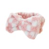 Cecily Make-Up Headband Pink & White Extra Soft Vintage Cosmetics