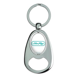 GRAPHICS & MORE SeaRay Oval Hold Keychain Chrome Metal Spinning Oval Bottle Opener