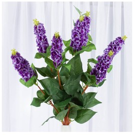 Factory Direct Craft Artificial Italian Lilac Silk Flower Bush in Purple Lavender – Floral for Spring & Summer Floral Arrangements, Stunning Home Décor & Floral Decorations (Size: 23" H)